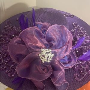 Beautiful Purple Designer Hat by Gigi Head Candy